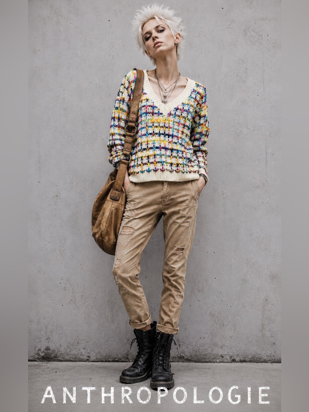 Anthropologie Current Air vibrant sweater
